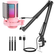 Gaming Mikrofon PC mit Arm USB Microphone fü...