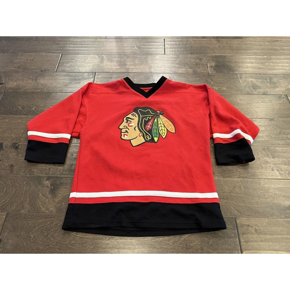 NHL Youth Boys Red Black Patrick Kane #88 Chicago Blackhawks Jersey Size XL - Image 2 of 4