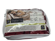 Mulberry Silk Sheet Cal King 100% Silk 21 Momme Red Luxury Bedding Elegant