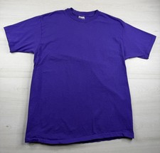 Vintage Hanes Beefy T Shirt Purple Blank Single Stitch Grunge USA Made Mens XL