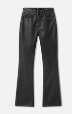 Good American Good Classic Bootcut Faux Leather Pants in Black Sz 14