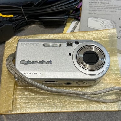 Sony Cyber-shot DSC-P100 5.1MP Digital Camera Silver - Box Manuals Tested