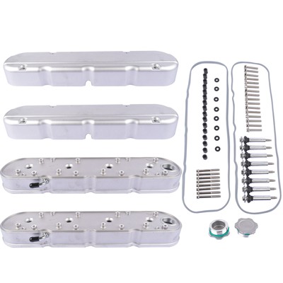 LS Smooth Cast Valve Covers for Chevy Small Block SB V8 Gen.III/IV LS1 LS2 LS3