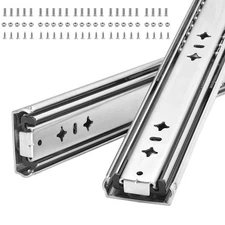 Heavy Duty 12 Inch Drawer Slides, 1 Pair, 100 lb Load Capacity, Side Mount, F...