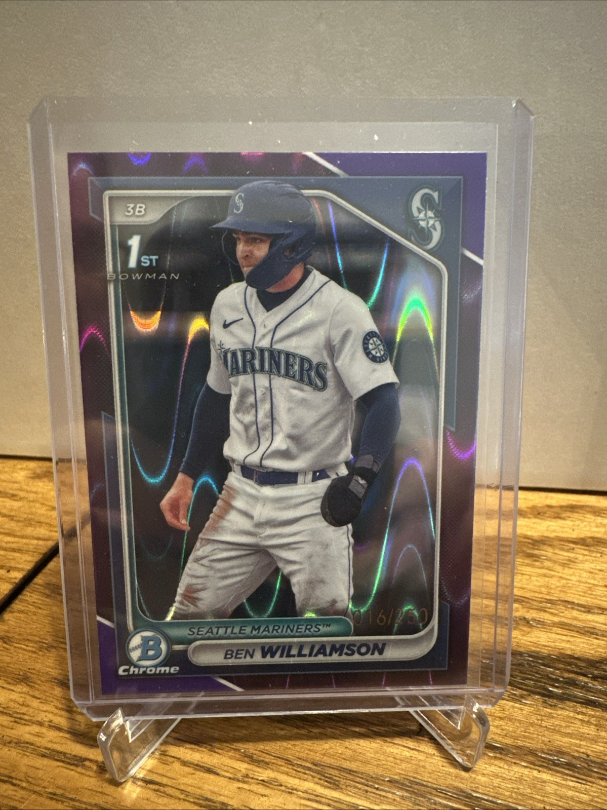 2024 Ben Williamson 1st Bowman Chrome  Purple RayWave Refractor #'d /250
