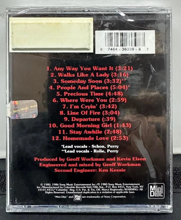 Journey "Departure" US Sony Columbia CM 36339 MiniDisc Mini Disc SEALED - Image 2 of 3