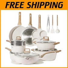 Nonstick Granite Cookware - 21 Piece Set, PFOS, PFOA Free