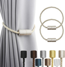 2 Pack Beige Strong Magnetic Curtain Tiebacks Outdoor Elegant Decorative Tie Bac