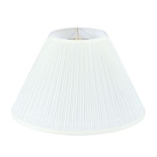 33021, Hardback Empire Transitional Spider Lamp Shade, Pleated Off-White Faux...