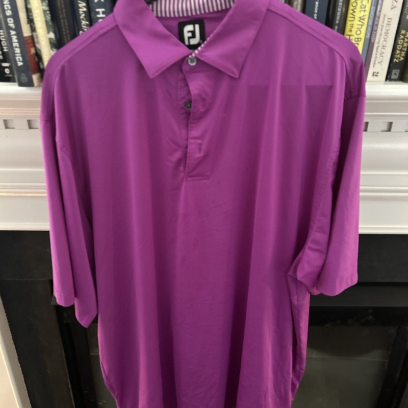FootJoy Polo Shirt Men's XL Golf Stretch Purple FJ Performance