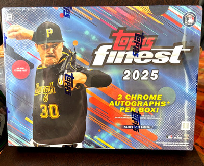 2025 Topps Finest Baseball Hobby Box 2 Chrome Autos.