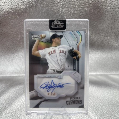 2026 Topps Chrome Black Roger Clemens Ivory Autographs (RAW)