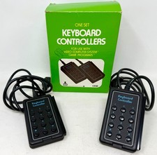 Set of 2 Atari 2600 CX50 Video Game Keyboard Controllers Original Box CX 50