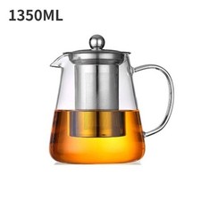 Heat Resistant Glass Teapot Stainless Steel Infuser Tea Pot