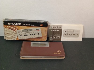 Sharp Elsi Mate EL-670 Vintage Musical Keyboard Pocket Calculator In Box Works