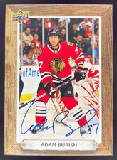 2024-25 Upper Deck Engrained Icons Beehive Portrait Signatures Adam Burish Auto