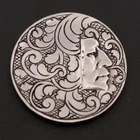 Buffalo Nickel – Scrollwork Engraving with Partial Face -Hand Carved Ornate Coin