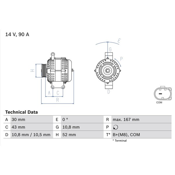 Drehstromgenerator Bosch 0 986 080 500-image