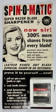 Original 1968 Spin-O-Matic Super Razor Blade Sharpener NOS