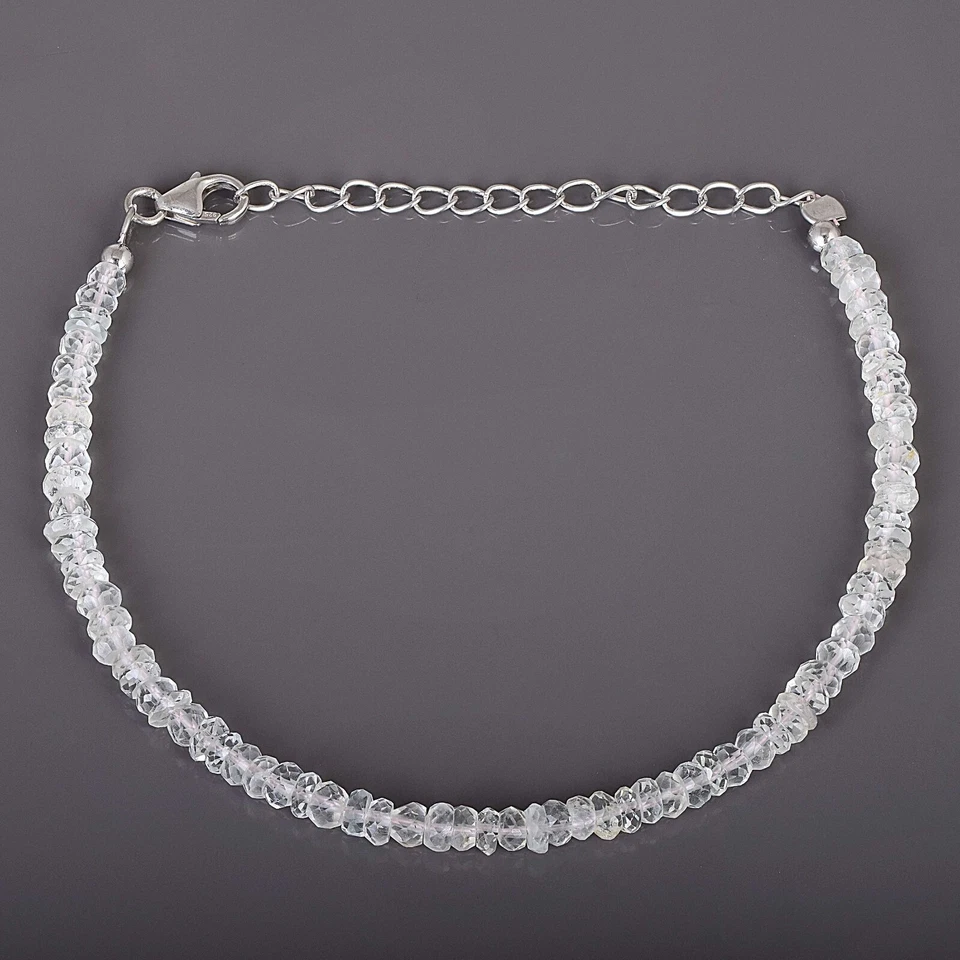 Natural 1 Strand Peach Morganite 4mm Rondelle Gemstone 18' Beads Necklace Gift - Image 4 of 4