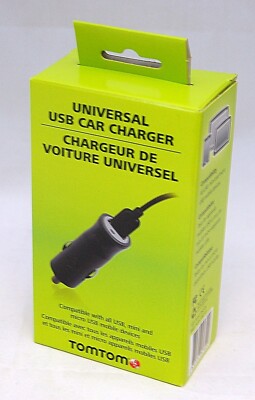NEW Genuine TomTom USB Car Charger+Cable XXL 550M 540T 530S GO 50S 60S 500S OEM
