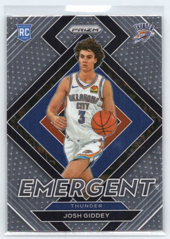 2021 Panini Prizm Josh Giddey #7    Emergent Oklahoma City Thunder