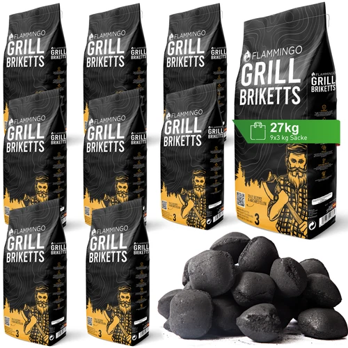 27kg Grillbriketts Pinie Eiche Holzkohle Grillkohle Holzkohlebriketts Kohle