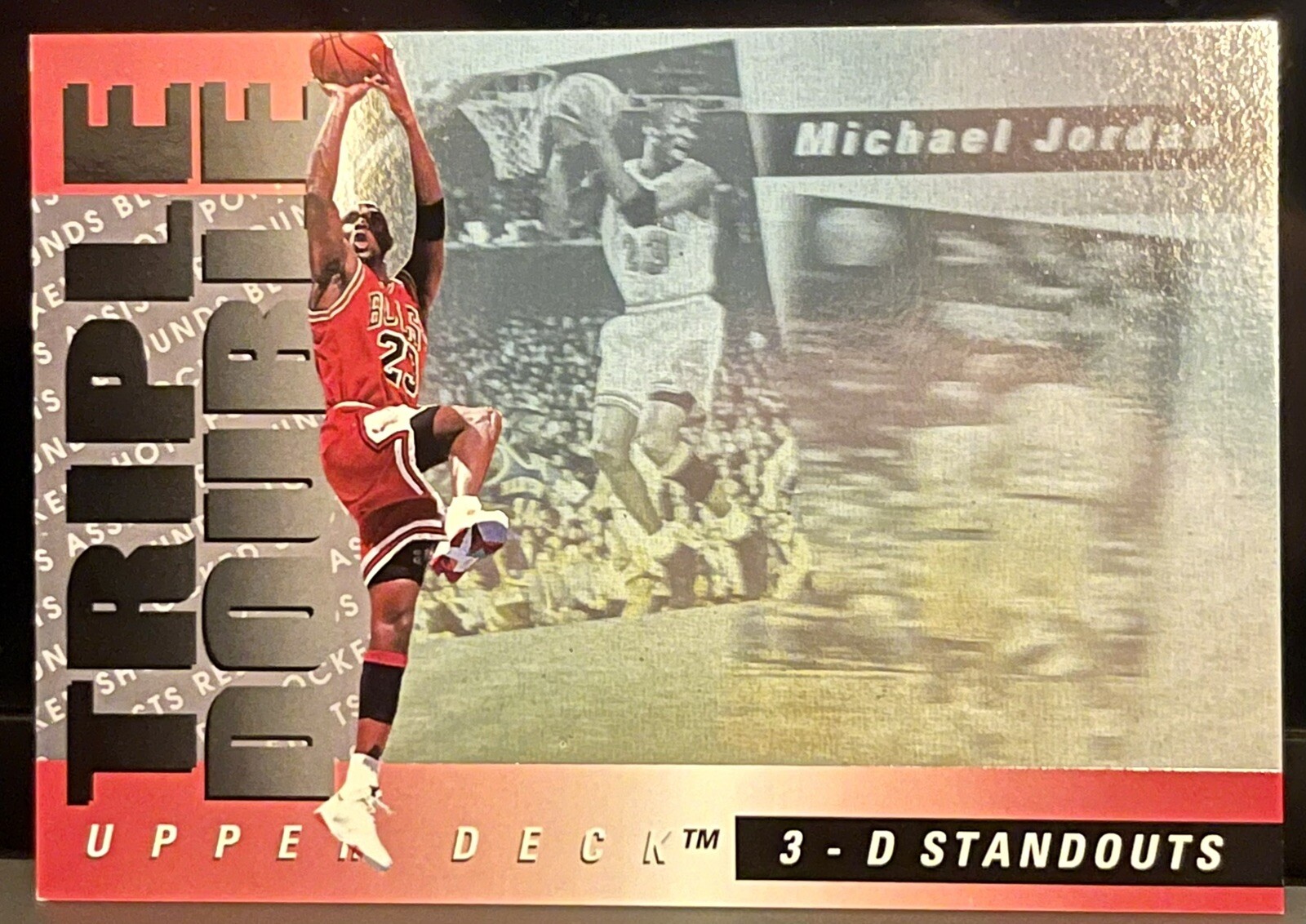 1993 UPPER DECK 3-D STANDOUTS MICHAEL JORDAN #TD2