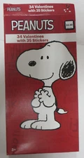 Vintage Box SNOOPY VALENTINE'S DAY CARDS & Stickers Paper Magic Group