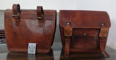 Motorcycle Panniers Brown Saddlebags 1Pair Leather Pouch Design By JMB 2026