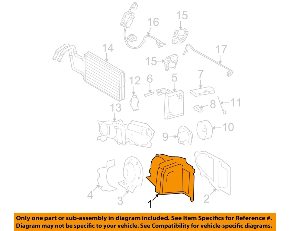 Núcleo evaporador de aire acondicionado usado se adapta a: Lincoln 2007 y montaje de auto urbano grado A Foto 3 de 4