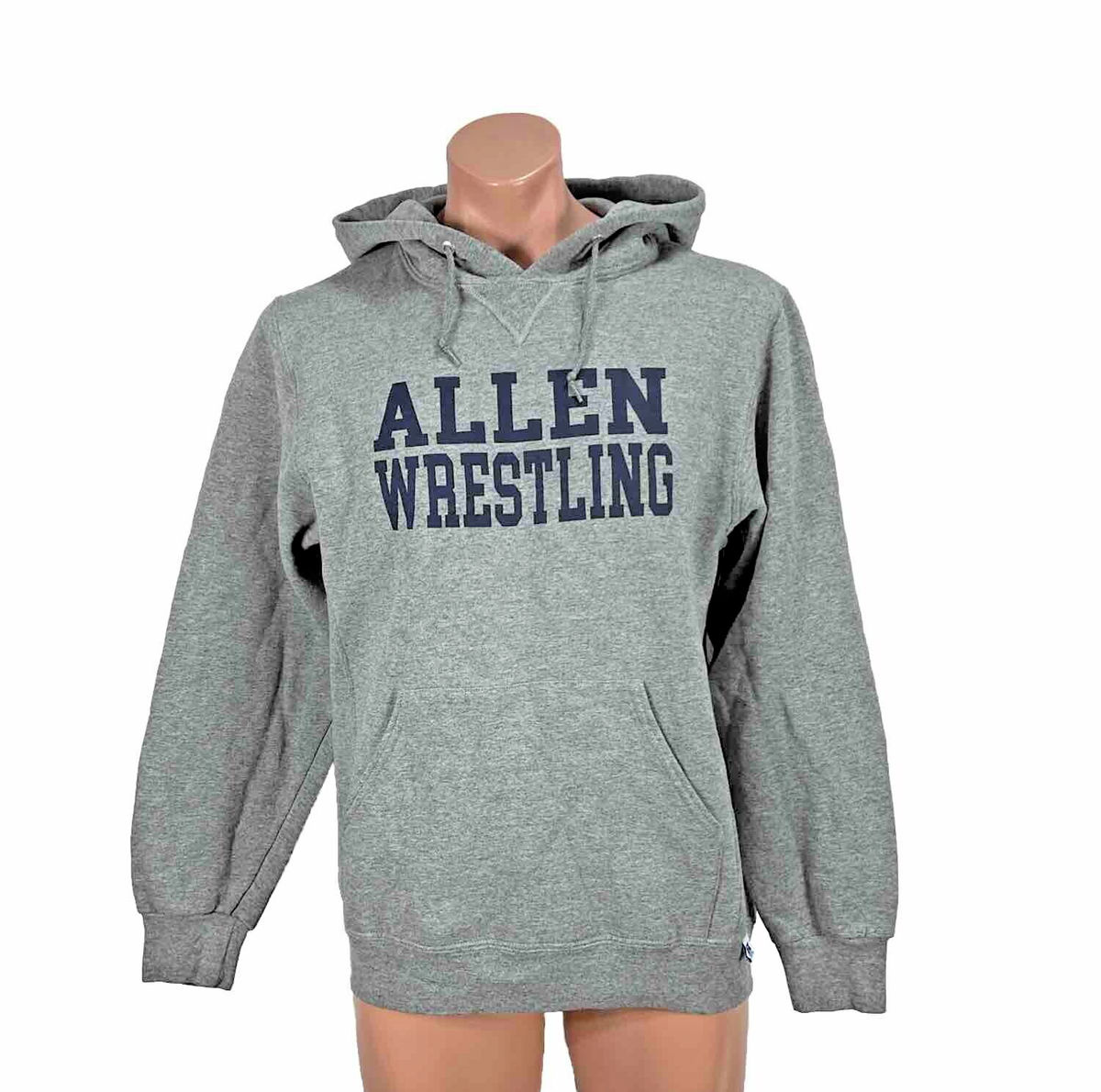 Allen Texas Wrestling Hoodie M Russell Athletic Heather Gray High