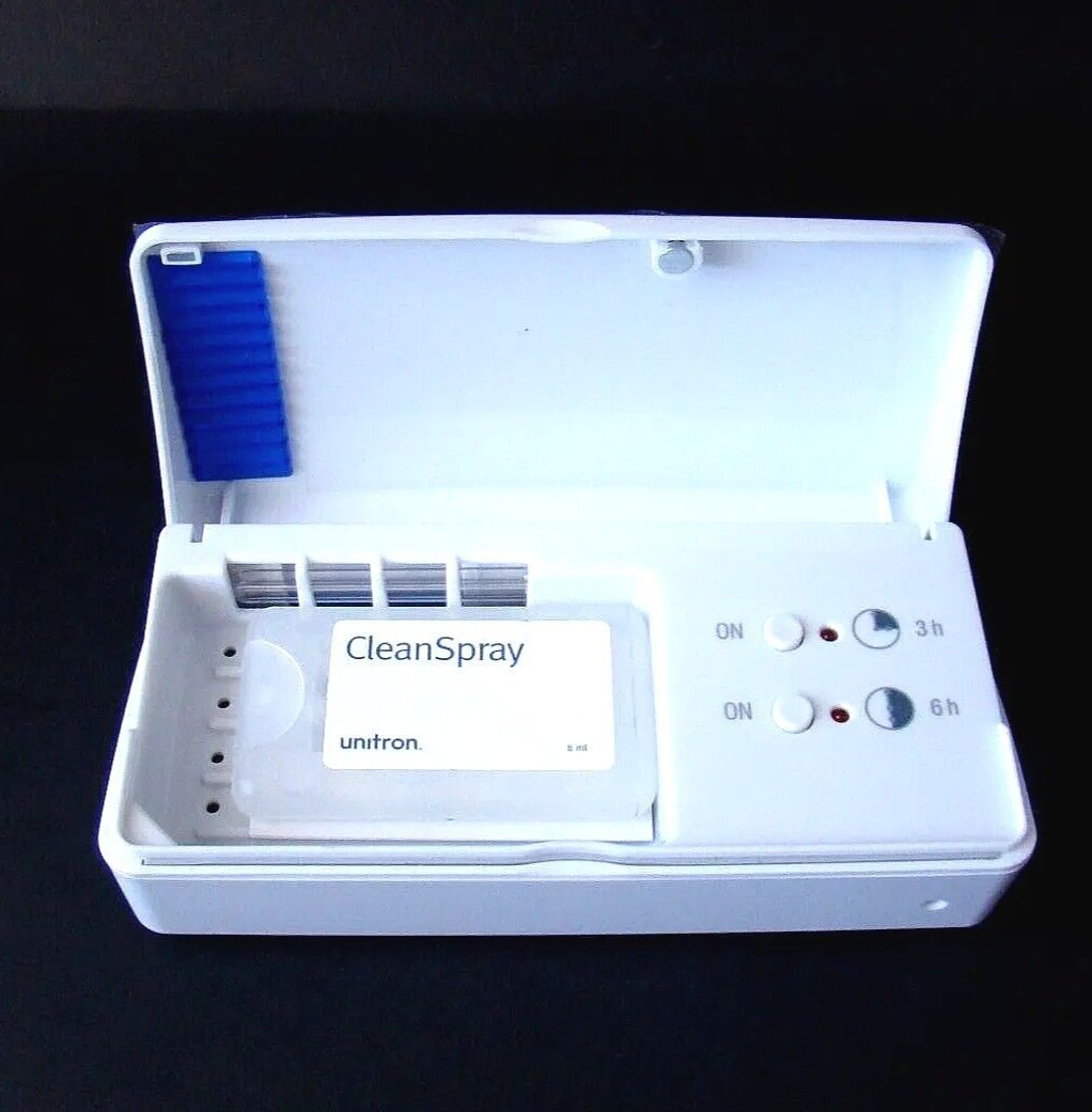 Unitron CleanDry Hearing Aid Cleaning System Dehumidifier UV Light New