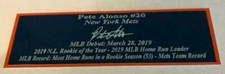 Pete Alonso Autograph Nameplate New York Mets Auto Jersey Bat Baseball 