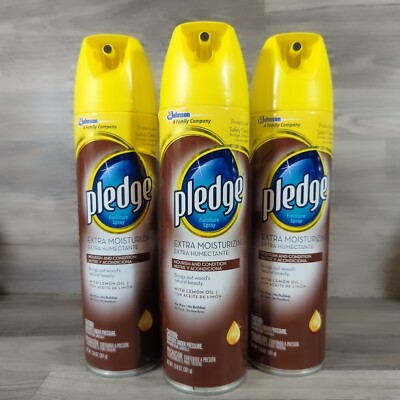 3X Pledge Furniture Spray EXTRA Moisturizing With Lemon Oil 13.8oz Discontinued