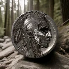 Hobo Nickel hand carved original by J&M Tarantula buffalo as on the Warpath