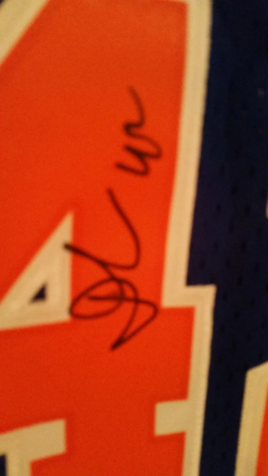 David Lee signed jersey YOUTH autographed KIDS knicks autograph size S small nba - Image 3 of 4