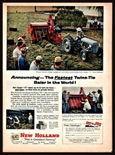 1954 NEW HOLLAND Super 77 Twine-Tie Baler Tractor Vintage Farming AD