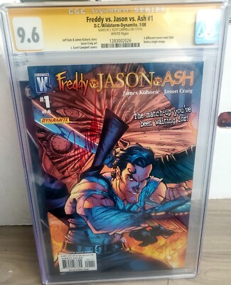 Freddy Vs Jason Vs Ash 1 CGC SS Rare Variant Edition Signed J