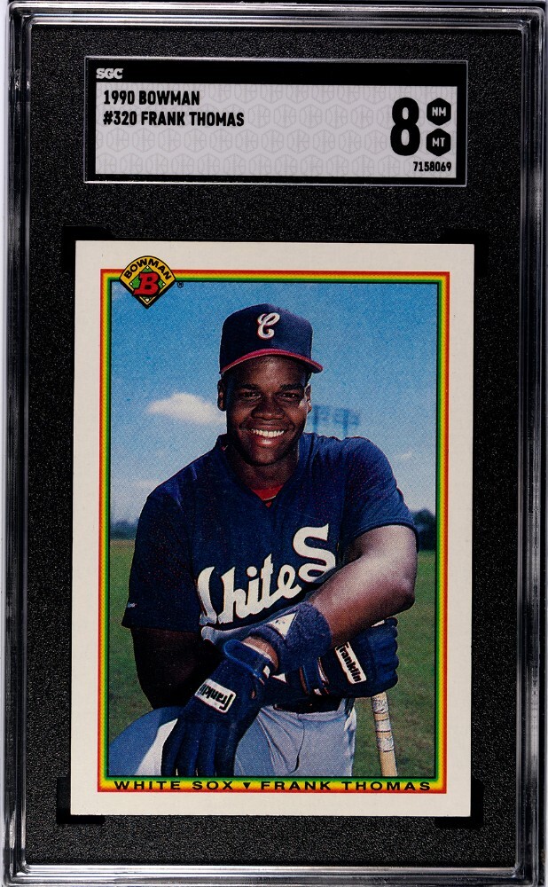 1990 Bowman #320 - Frank Thomas RC -HOF -Chicago White Sox - SGC 8 NM-MT