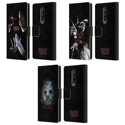 OFFICIAL FREDDY VS. JASON GRAPHICS LEATHER BOOK WALLET CASE FOR ONEPLUS PHONES
