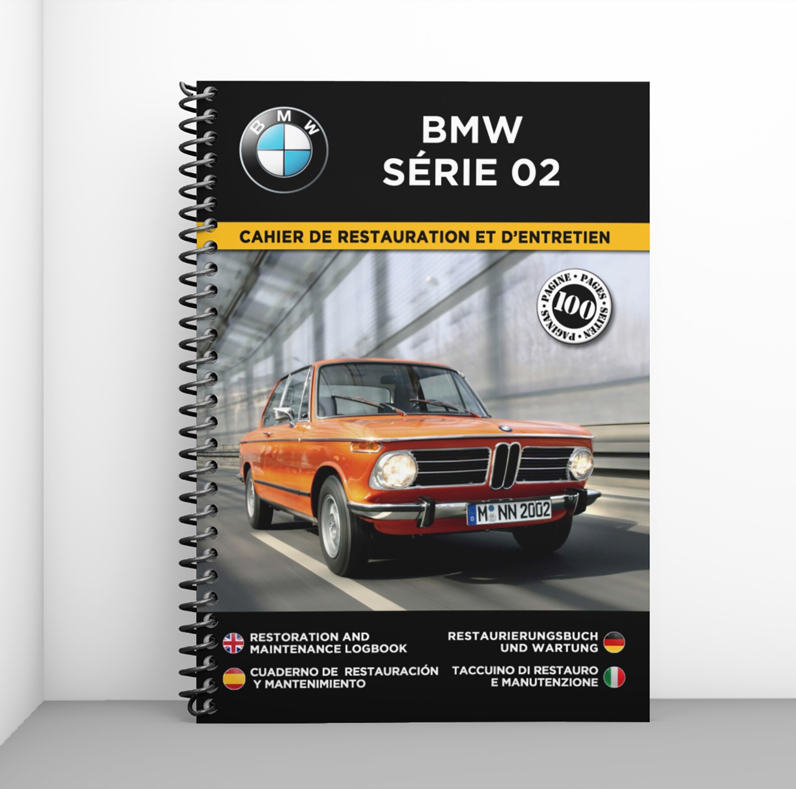 BMW Série 02 livre de suivi broché avec fiches techniques de contrôle et de maintenance
