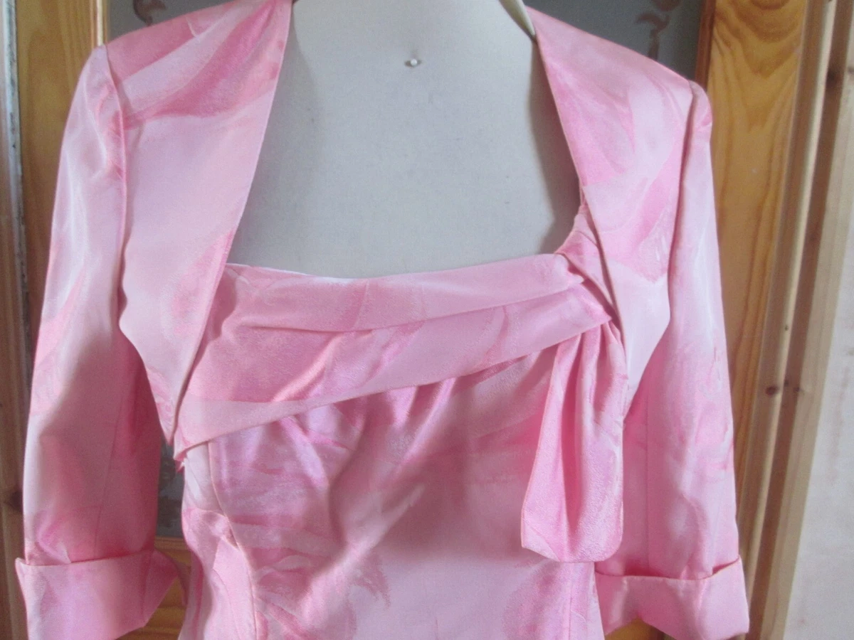 Ispirato Mother of the Bride Groom Dress Jacket Rose Pink Worn Once SIZE 10