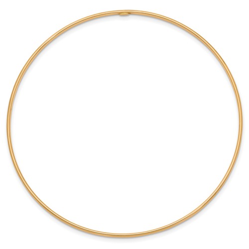 10k Yellow Gold 1.5mm Polished Slip-on Bangle Bracelet Bracelet - Picture 2 of 7