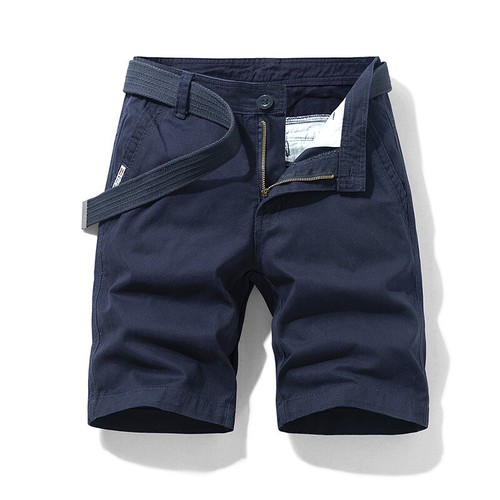 Men's Cotton Cargo Shorts Lounge Summer Flat Front Shorts Casual Half Pants - Picture 9 of 18