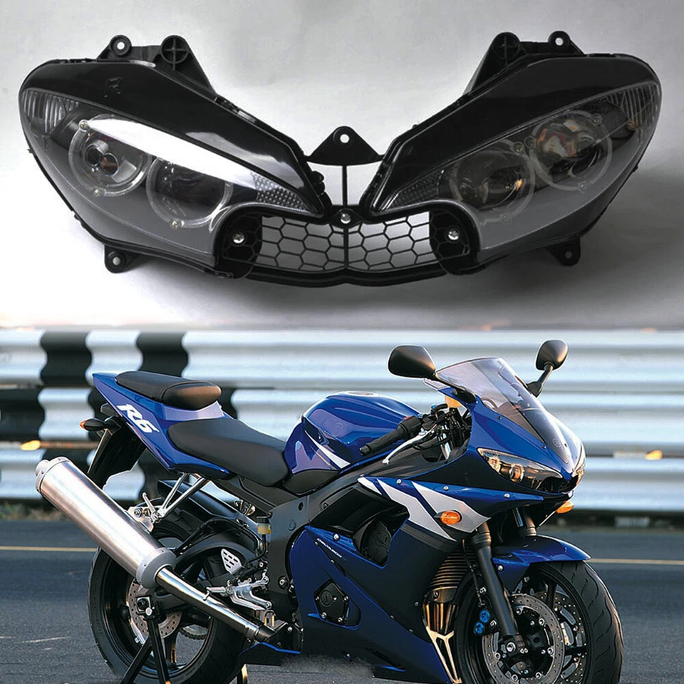 Headlight For Yamaha YZF R6 2003-2005 Front Headlamp Assembly YZF R6S 2006-2009 Foto 4 de 4
