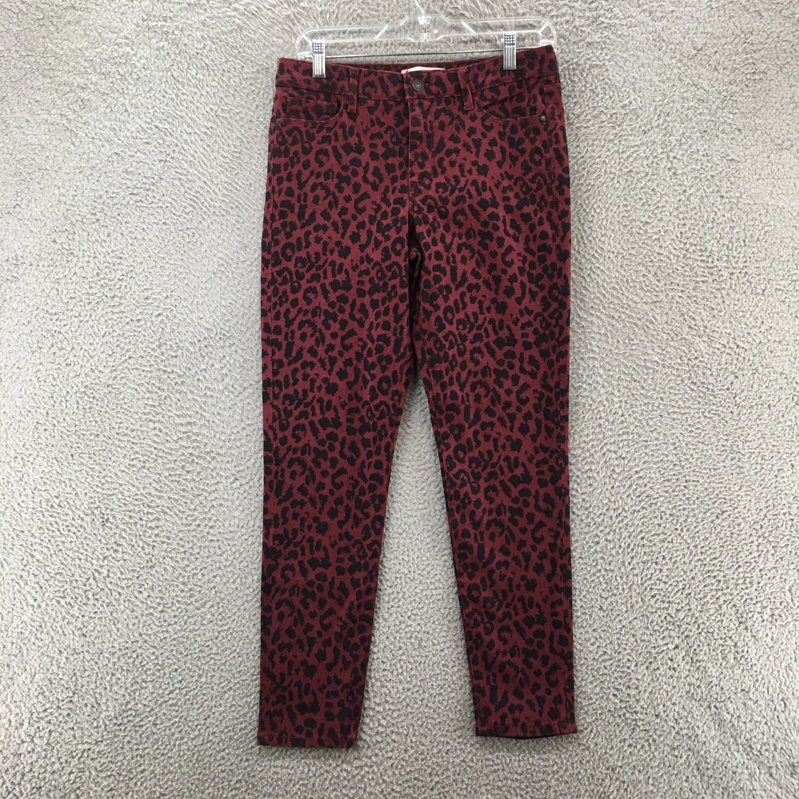 Womens 6 (actual 30x27) Burgendy Denim New