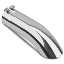 Exhaust Tip 3 Inlet 3 Outlet 12long Stainless Steel Turn Down Silver Tailpipe