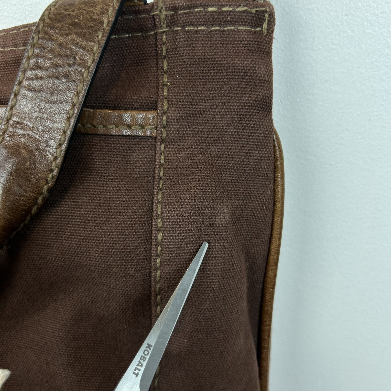 Fossil Brown Leather Messenger Traveler Crossbody Bag… Gem