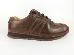 clarks brown trainers